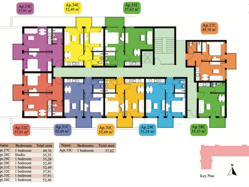 Apartament 2 camere, Sveti Vlas, proiect Emperium