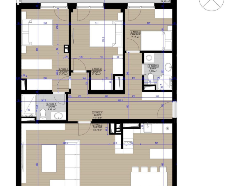 Apartament cu 3 camere, Harmony Residence