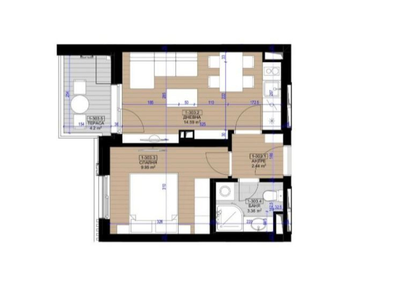 HARMONY RESIDENCE apartament cu două camere