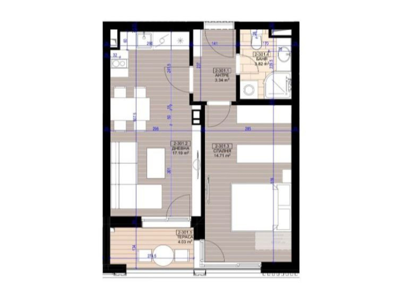 HARMONY RESIDENCE apartament cu două camere
