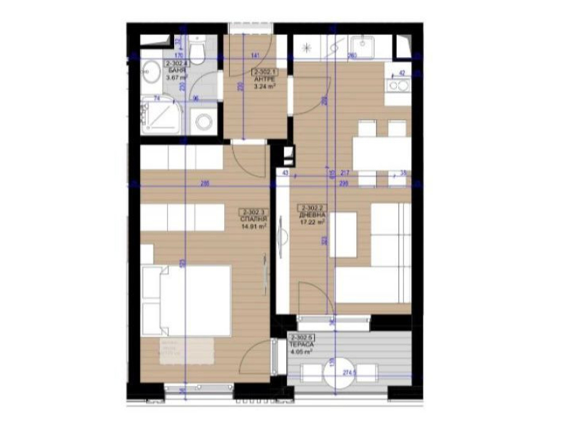 HARMONY RESIDENCE apartament cu două camere