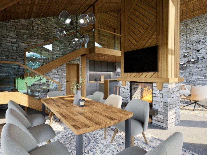 Proiect exclusiviv: 5 case familiale în complexul închis „Panorama Chalets”