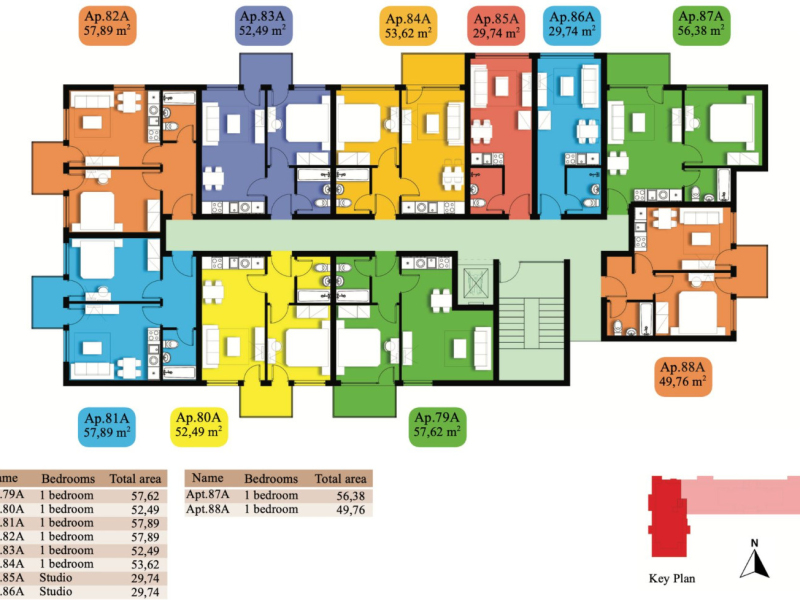 Apartament 2 camere, Sveti Vlas, proiect Emperium
